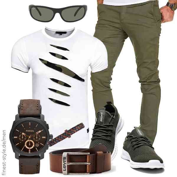 Top herren-Outfit im Finest-Trend-Style für ein selbstbewusstes Modegefühl mit tollen Produkten von Rusty Neal,Amaci&Sons,Levi\'s,Fossil,Ray-Ban,Tvtaop