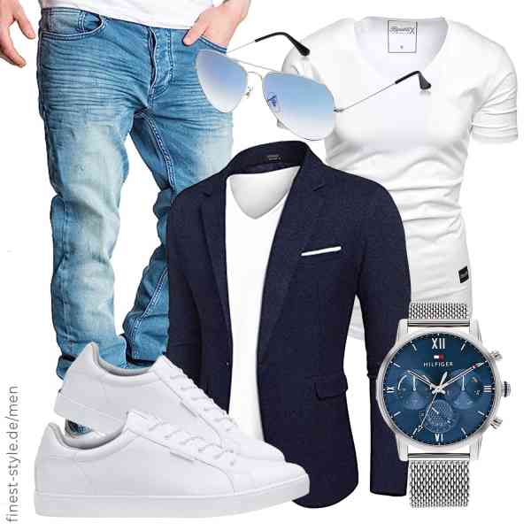 Top herren-Outfit im Finest-Trend-Style für ein selbstbewusstes Modegefühl mit tollen Produkten von COOFANDY,REPUBLIX,Amaci&Sons,Tommy Hilfiger,Ray-Ban,JACK & JONES