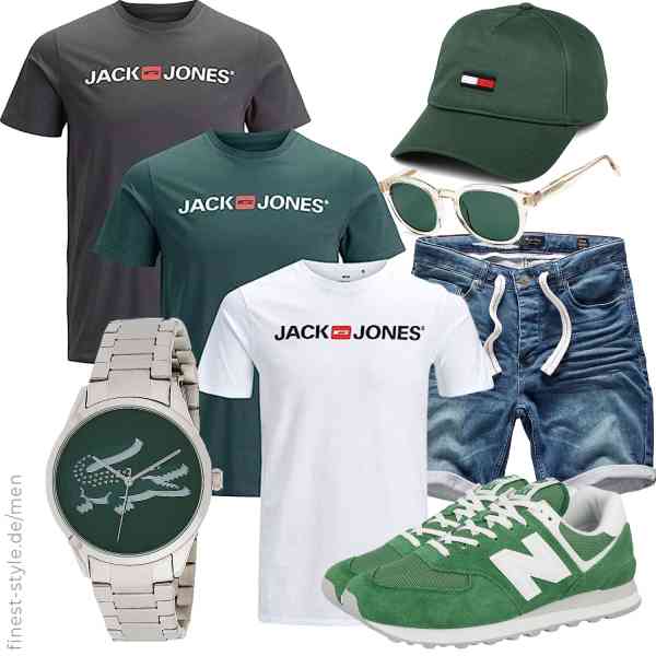 Top herren-Outfit im Finest-Trend-Style für ein selbstbewusstes Modegefühl mit tollen Produkten von JACK & JONES,Amaci&Sons,Lacoste,Tommy Jeans,MessyWeekend,New Balance