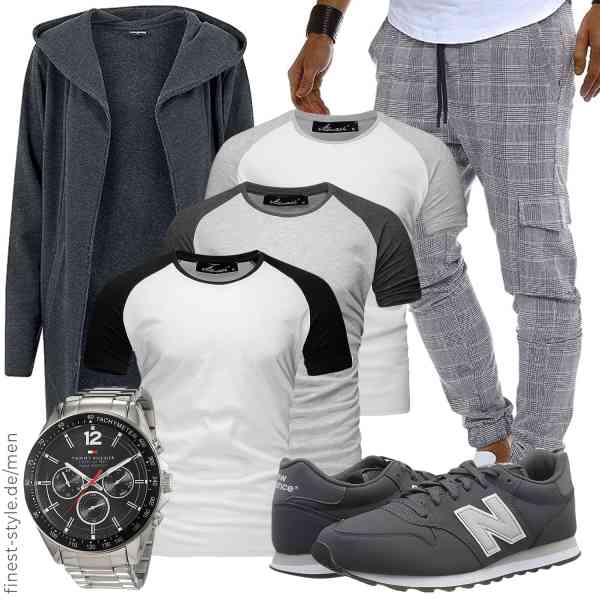 Top herren-Outfit im Finest-Trend-Style für ein selbstbewusstes Modegefühl mit tollen Produkten von Urban Classics,Amaci&Sons,Leif Nelson,Tommy Hilfiger,New Balance