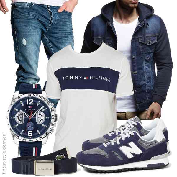 Top herren-Outfit im Finest-Trend-Style für ein selbstbewusstes Modegefühl mit tollen Produkten von Leif Nelson,Tommy Hilfiger,Amaci&Sons,Tommy Hilfiger,Lacoste,New Balance