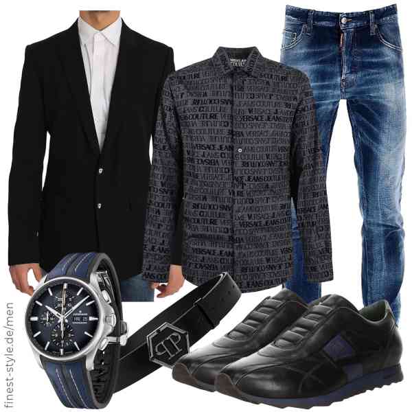 Top herren-Outfit im Finest-Trend-Style für ein selbstbewusstes Modegefühl mit tollen Produkten von Dolce & Gabbana,Versace,DSQUARED2,JUNGHANS,Philipp Plein,Galizio Torresi