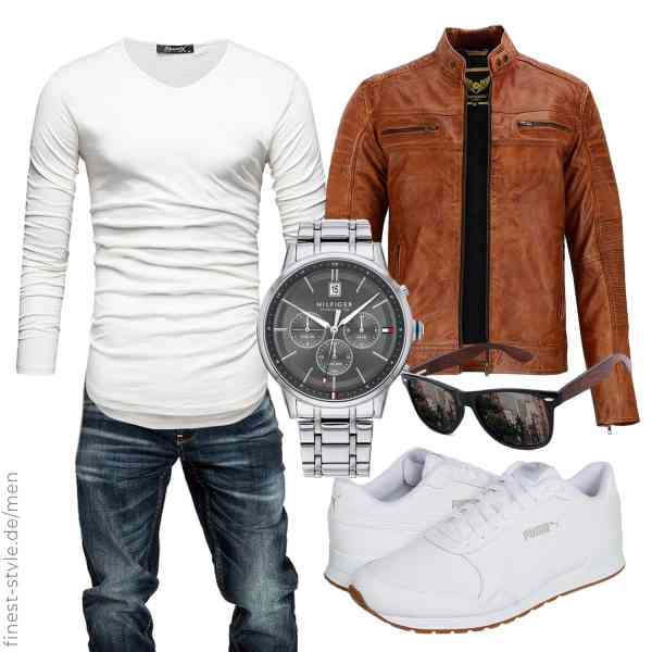 Top herren-Outfit im Finest-Trend-Style für ein selbstbewusstes Modegefühl mit tollen Produkten von Leatherick,Amaci&Sons,Amaci&Sons,Tommy Hilfiger,GQUEEN,PUMA