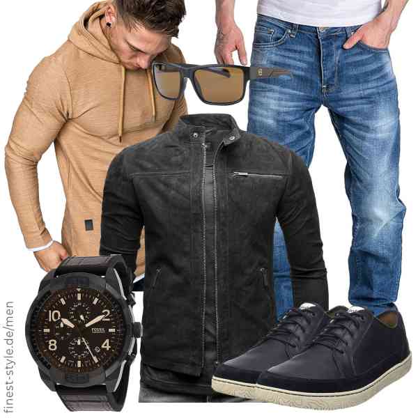 Top herren-Outfit im Finest-Trend-Style für ein selbstbewusstes Modegefühl mit tollen Produkten von Crone,Amaci&Sons,Amaci&Sons,Fossil,BUNVICK,Clarks