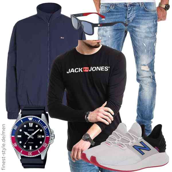 Top herren-Outfit im Finest-Trend-Style für ein selbstbewusstes Modegefühl mit tollen Produkten von Tommy Jeans,JACK & JONES,Amaci&Sons,Casio,Tommy Hilfiger,New Balance