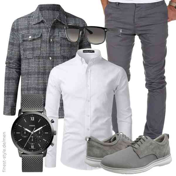 Top herren-Outfit im Finest-Trend-Style für ein selbstbewusstes Modegefühl mit tollen Produkten von TUQIDEWU,PARKLEES,Amaci&Sons,Fossil,Ray-Ban,Geox