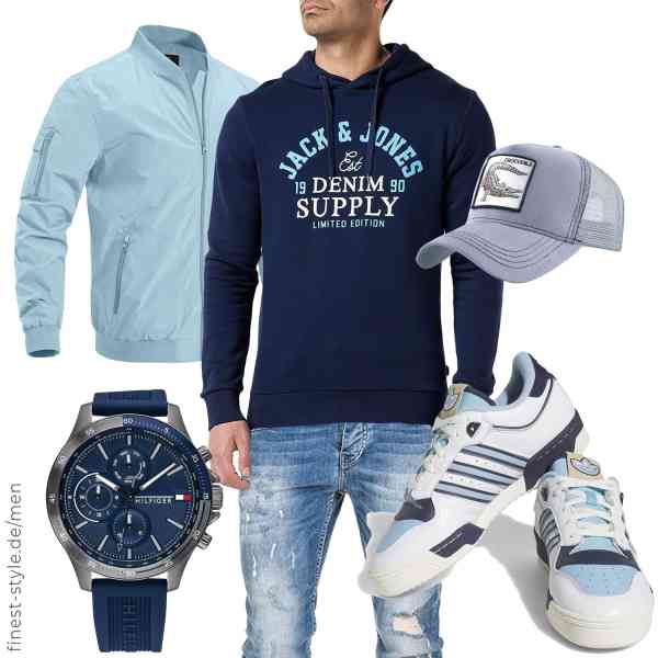 Top herren-Outfit im Finest-Trend-Style für ein selbstbewusstes Modegefühl mit tollen Produkten von YSENTO,JACK & JONES,Amaci&Sons,Tommy Hilfiger,ZXRSJBL,adidas