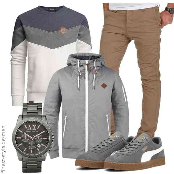 Top herren-Outfit im Finest-Trend-Style für ein selbstbewusstes Modegefühl mit tollen Produkten von Solid,Amaci&Sons,Amaci&Sons,Armani Exchange,PUMA