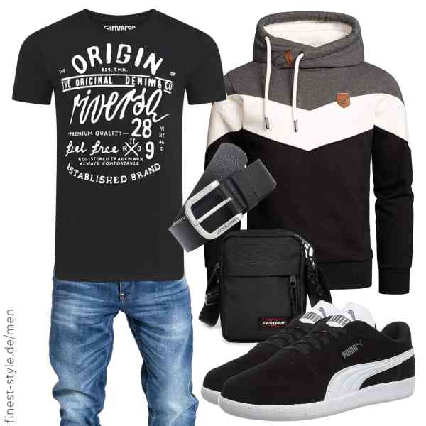 Top herren-Outfit im Finest-Trend-Style für ein selbstbewusstes Modegefühl mit tollen Produkten von Amaci&Sons,riverso,Amaci&Sons,JACK & JONES,EASTPAK,PUMA