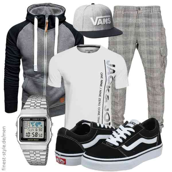 Top herren-Outfit im Finest-Trend-Style für ein selbstbewusstes Modegefühl mit tollen Produkten von Amaci&Sons,JACK & JONES,Urban Classics,Casio,Vans,Vans