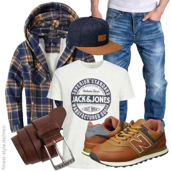 Top herren-Outfit im Finest-Trend-Style für ein selbstbewusstes Modegefühl mit tollen Produkten von zitysport,JACK & JONES,Amaci&Sons,Reell,Levi's,New Balance