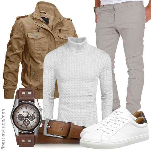 Top herren-Outfit im Finest-Trend-Style für ein selbstbewusstes Modegefühl mit tollen Produkten von KEFITEVD,COOFANDY,Amaci&Sons,Fossil,almela,Hush Puppies