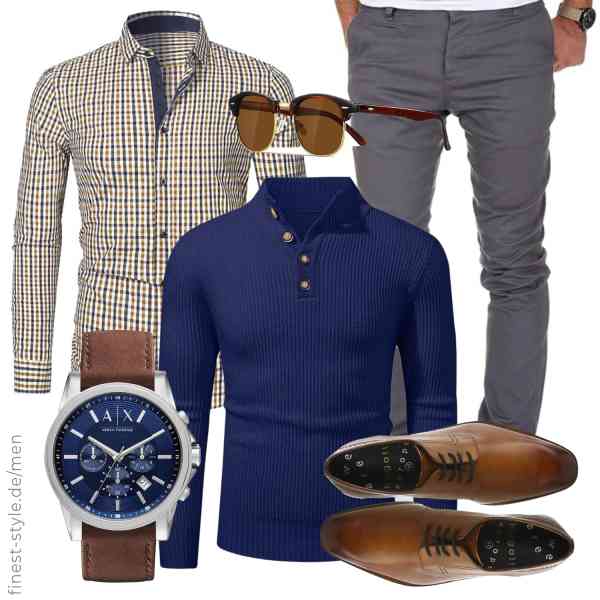 Top herren-Outfit im Finest-Trend-Style für ein selbstbewusstes Modegefühl mit tollen Produkten von Elegancity,Meilicloth,Amaci&Sons,Armani Exchange,Occhsouo,bugatti