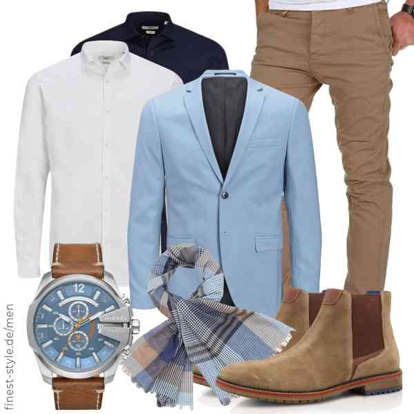 Top herren-Outfit im Finest-Trend-Style für ein selbstbewusstes Modegefühl mit tollen Produkten von JACK & JONES,JACK & JONES,Amaci&Sons,Diesel,LINDENMANN,Silver Street London