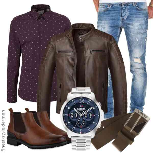 Top herren-Outfit im Finest-Trend-Style für ein selbstbewusstes Modegefühl mit tollen Produkten von Amaci&Sons,s.Oliver,Amaci&Sons,Tommy Hilfiger,Levi's,VAN HILL