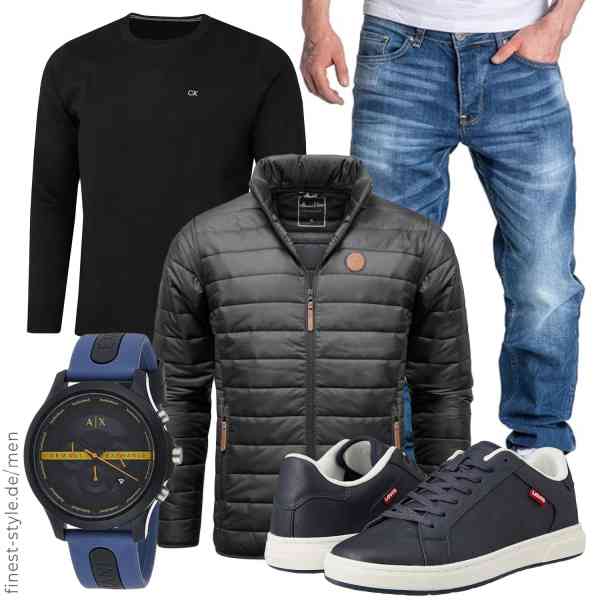 Top herren-Outfit im Finest-Trend-Style für ein selbstbewusstes Modegefühl mit tollen Produkten von Amaci&Sons,Calvin Klein,Amaci&Sons,Armani Exchange,Levi's