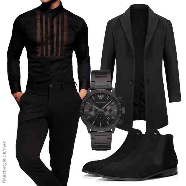 Top herren-Outfit im Finest-Trend-Style für ein selbstbewusstes Modegefühl mit tollen Produkten von Allthemen,Chahuer,Performance Pants,Emporio Armani,WOJAS