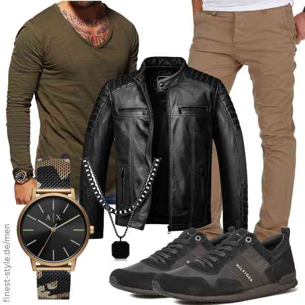 Top herren-Outfit im Finest-Trend-Style für ein selbstbewusstes Modegefühl mit tollen Produkten von Amaci&Sons,behype.,Amaci&Sons,Armani Exchange,TempBeau,Tommy Hilfiger