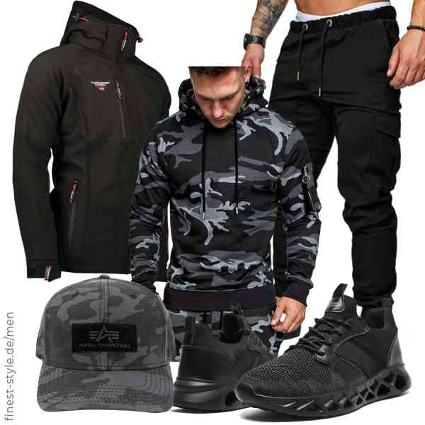 Top herren-Outfit im Finest-Trend-Style für ein selbstbewusstes Modegefühl mit tollen Produkten von Geographical Norway,Amaci&Sons,Amaci&Sons,ALPHA INDUSTRIES,BUBUDENG