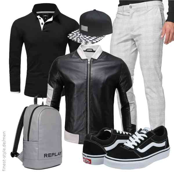 Top herren-Outfit im Finest-Trend-Style für ein selbstbewusstes Modegefühl mit tollen Produkten von Crone,Vans,REPUBLIX,Indicode,Replay,Vans,Vans,Crone,REPUBLIX,Indicode,Replay,Vans,Vans