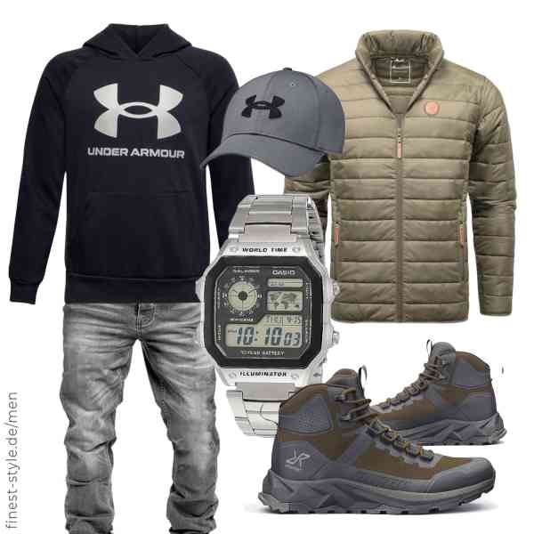 Top herren-Outfit im Finest-Trend-Style für ein selbstbewusstes Modegefühl mit tollen Produkten von Amaci&Sons,Under Armour,Amaci&Sons,Casio,Under Armour,RevolutionRace