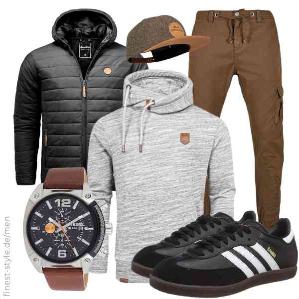 Top herren-Outfit im Finest-Trend-Style für ein selbstbewusstes Modegefühl mit tollen Produkten von Amaci&Sons,Amaci&Sons,Urban Classics,Diesel,Jumping Bird,adidas