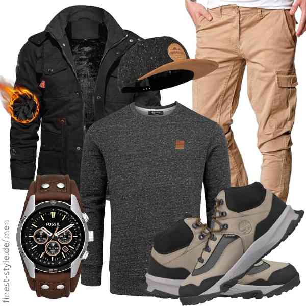 Top herren-Outfit im Finest-Trend-Style für ein selbstbewusstes Modegefühl mit tollen Produkten von TACVASEN,Amaci&Sons,REPUBLIX,Fossil,Jumping Bird,Timberland