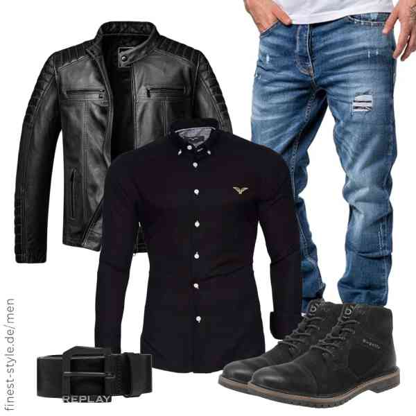 Top herren-Outfit im Finest-Trend-Style für ein selbstbewusstes Modegefühl mit tollen Produkten von Amaci&Sons,bugatti,Kayhan,Amaci&Sons,Replay,bugatti,Amaci&Sons,Kayhan,Amaci&Sons,Replay,bugatti