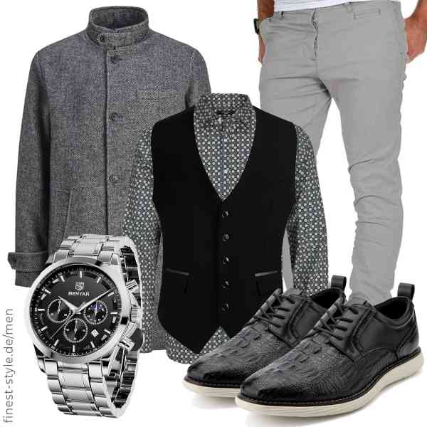 Top herren-Outfit im Finest-Trend-Style für ein selbstbewusstes Modegefühl mit tollen Produkten von JACK & JONES,JACK & JONES,Amaci&Sons,BY BENYAR,HISDERN,MEIJIANA