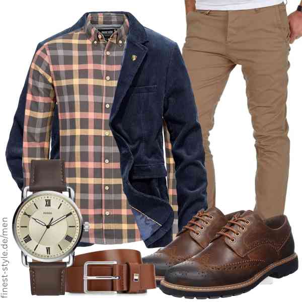 Top herren-Outfit im Finest-Trend-Style für ein selbstbewusstes Modegefühl mit tollen Produkten von Yokbeer,Indicode,Amaci&Sons,Fossil,BOSS,Clarks