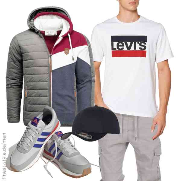 Top herren-Outfit im Finest-Trend-Style für ein selbstbewusstes Modegefühl mit tollen Produkten von Amaci&Sons,Levi's,Amaci&Sons,Amaci&Sons,Flexfit,adidas