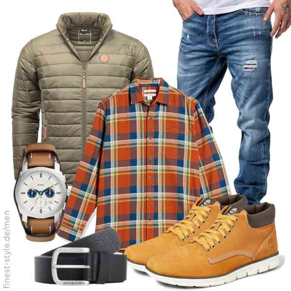 Top herren-Outfit im Finest-Trend-Style für ein selbstbewusstes Modegefühl mit tollen Produkten von Amaci&Sons,Amazon Essentials,Amaci&Sons,Fossil,JACK & JONES,Timberland