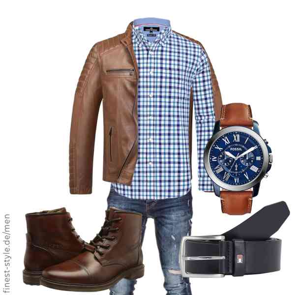 Top herren-Outfit im Finest-Trend-Style für ein selbstbewusstes Modegefühl mit tollen Produkten von Amaci&Sons,J.VER,Amaci&Sons,Fossil,Tommy Hilfiger,bugatti