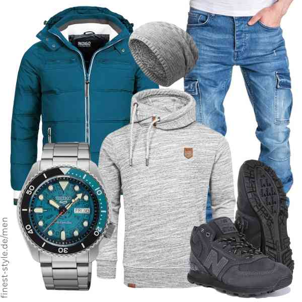 Top herren-Outfit im Finest-Trend-Style für ein selbstbewusstes Modegefühl mit tollen Produkten von Indicode,Amaci&Sons,Amaci&Sons,Seiko,Amaci&Sons,New Balance