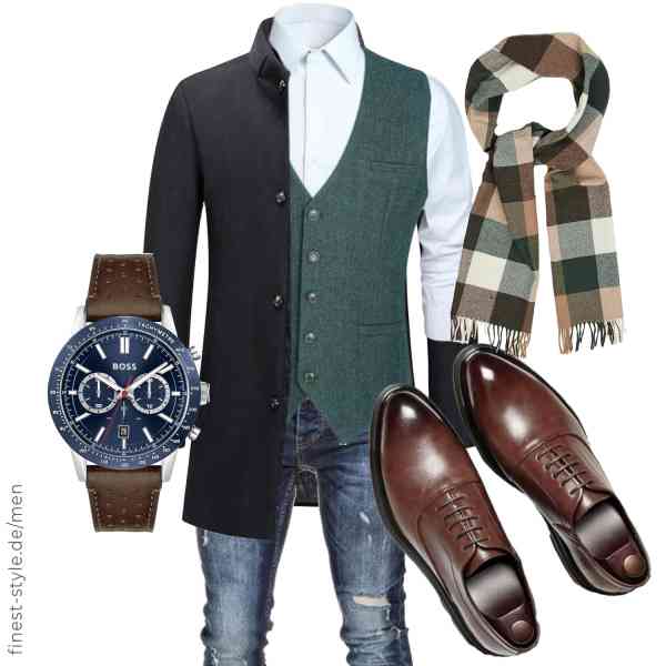 Top herren-Outfit im Finest-Trend-Style für ein selbstbewusstes Modegefühl mit tollen Produkten von Allthemen,Seidensticker,Amaci&Sons,HISDERN,BOSS,OROSUA