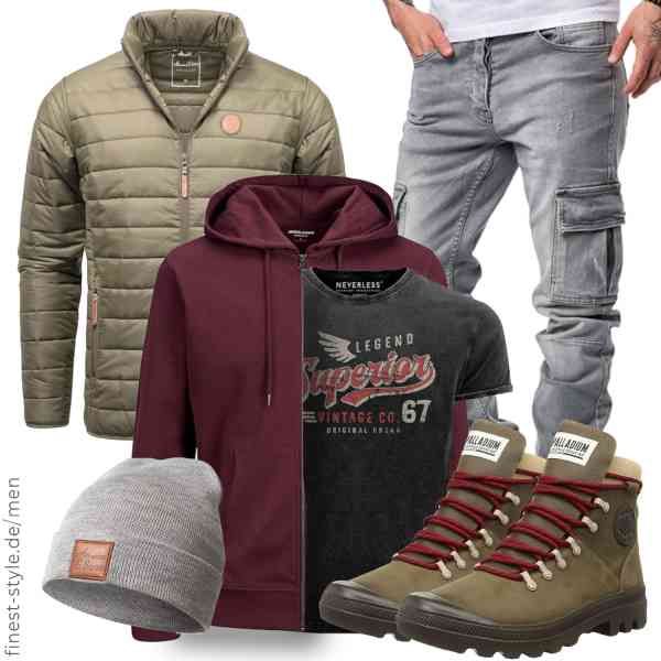 Top herren-Outfit im Finest-Trend-Style für ein selbstbewusstes Modegefühl mit tollen Produkten von Amaci&Sons,JACK & JONES,Amaci&Sons,Neverless,REPUBLIX,Palladium