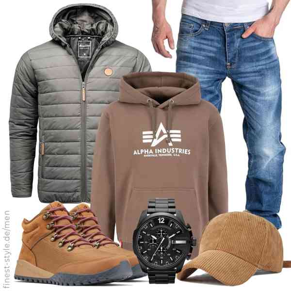 Top herren-Outfit im Finest-Trend-Style für ein selbstbewusstes Modegefühl mit tollen Produkten von Amaci&Sons,ALPHA INDUSTRIES,Amaci&Sons,Diesel,Yixda,Columbia