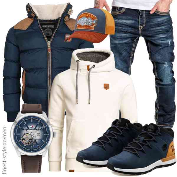 Top herren-Outfit im Finest-Trend-Style für ein selbstbewusstes Modegefühl mit tollen Produkten von Geographical Norway,Amaci&Sons,Amaci&Sons,Tommy Hilfiger,Stetson,Timberland