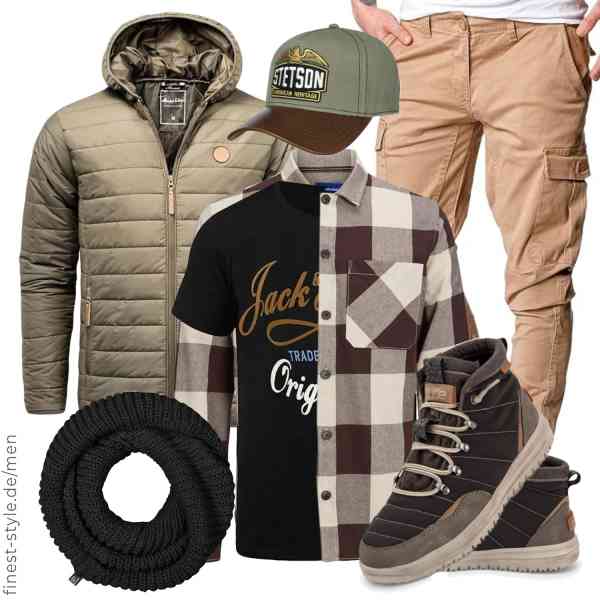 Top herren-Outfit im Finest-Trend-Style für ein selbstbewusstes Modegefühl mit tollen Produkten von Amaci&Sons,JACK & JONES,JACK & JONES,Amaci&Sons,Stetson,Hey Dude