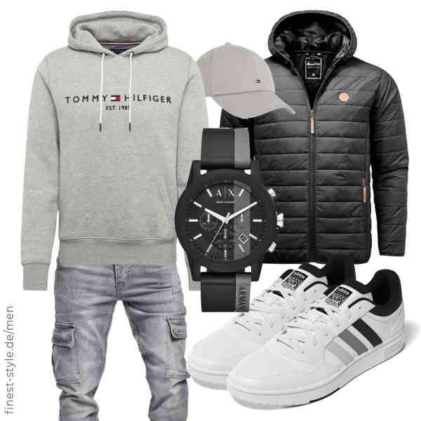 Top herren-Outfit im Finest-Trend-Style für ein selbstbewusstes Modegefühl mit tollen Produkten von Amaci&Sons,Tommy Hilfiger,Amaci&Sons,Emporio Armani,Tommy Hilfiger,adidas