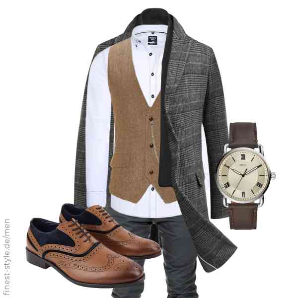 Top herren-Outfit im Finest-Trend-Style für ein selbstbewusstes Modegefühl mit tollen Produkten von COOFANDY,R-Neal,Amaci&Sons,Solove-Suit,Fossil,Cavani