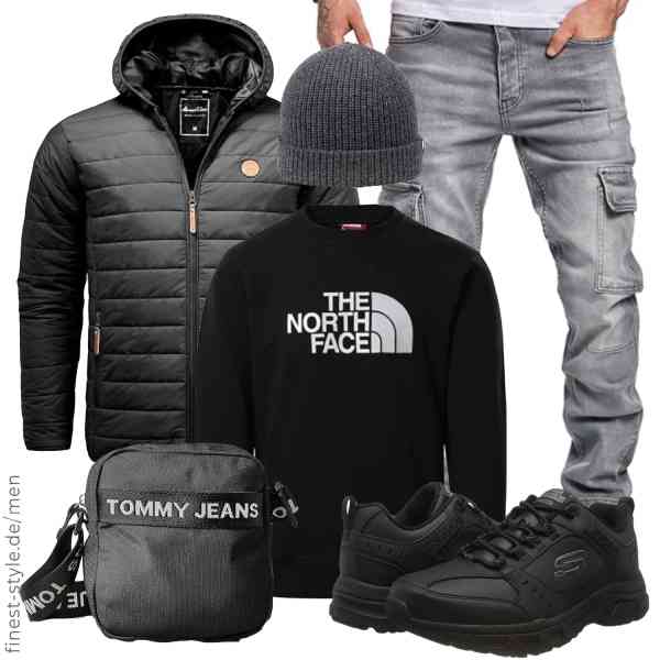 Top herren-Outfit im Finest-Trend-Style für ein selbstbewusstes Modegefühl mit tollen Produkten von Amaci&Sons,THE NORTH FACE,Amaci&Sons,Tommy Jeans,GIESSWEIN,Skechers