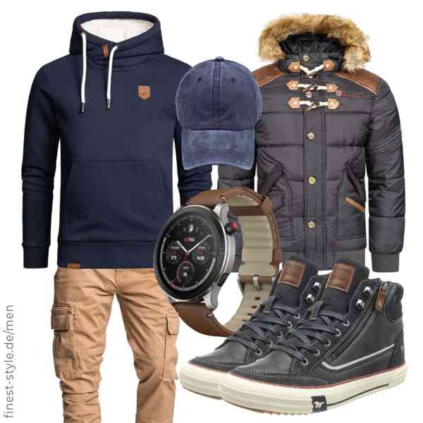 Top herren-Outfit im Finest-Trend-Style für ein selbstbewusstes Modegefühl mit tollen Produkten von Geographical Norway,Amaci&Sons,Amaci&Sons,Amazfit,Wennmole,MUSTANG