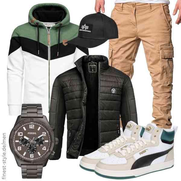 Top herren-Outfit im Finest-Trend-Style für ein selbstbewusstes Modegefühl mit tollen Produkten von Amaci&Sons,Amaci&Sons,REPUBLIX,Fossil,ALPHA INDUSTRIES,PUMA