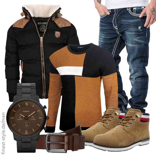 Top herren-Outfit im Finest-Trend-Style für ein selbstbewusstes Modegefühl mit tollen Produkten von Geographical Norway,Baxboy,Amaci&Sons,Fossil,Levi's,Tommy Hilfiger