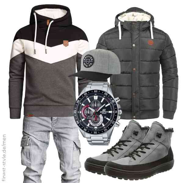 Top herren-Outfit im Finest-Trend-Style für ein selbstbewusstes Modegefühl mit tollen Produkten von b BLEND,Amaci&Sons,Amaci&Sons,Casio,Brixton,ECCO