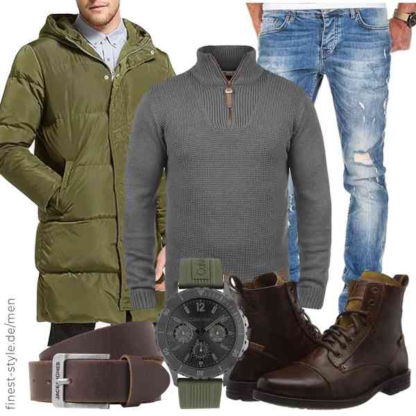 Top herren-Outfit im Finest-Trend-Style für ein selbstbewusstes Modegefühl mit tollen Produkten von Orolay,Solid,Amaci&Sons,Calvin Klein,JACK & JONES,Levi's