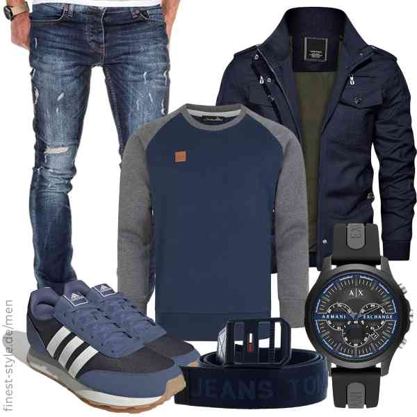 Top herren-Outfit im Finest-Trend-Style für ein selbstbewusstes Modegefühl mit tollen Produkten von KEFITEVD,Amaci&Sons,Amaci&Sons,Armani Exchange,Tommy Jeans,adidas