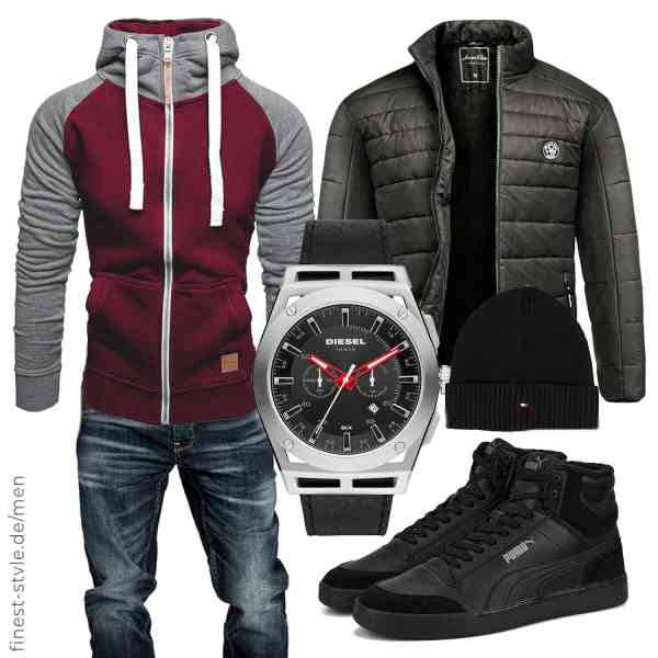 Top herren-Outfit im Finest-Trend-Style für ein selbstbewusstes Modegefühl mit tollen Produkten von Amaci&Sons,Amaci&Sons,Amaci&Sons,Diesel,Tommy Hilfiger,PUMA