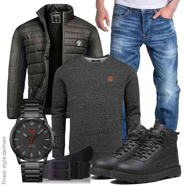 Top herren-Outfit im Finest-Trend-Style für ein selbstbewusstes Modegefühl mit tollen Produkten von Amaci&Sons,Amaci&Sons,Amaci&Sons,HUGO,Levi's,PUMA